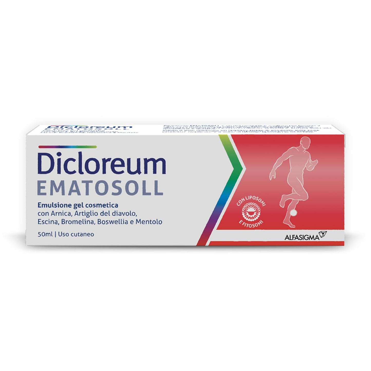 Dicloreum Ice Schiuma Frizzante Cosmetica per il Trattamento di Contusioni, Affaticamento Muscolare e Lievi Traumi, con Arnica, Artiglio del Diavolo, Escina, Bromelina, Boswellia e Mentolo, 150 Ml