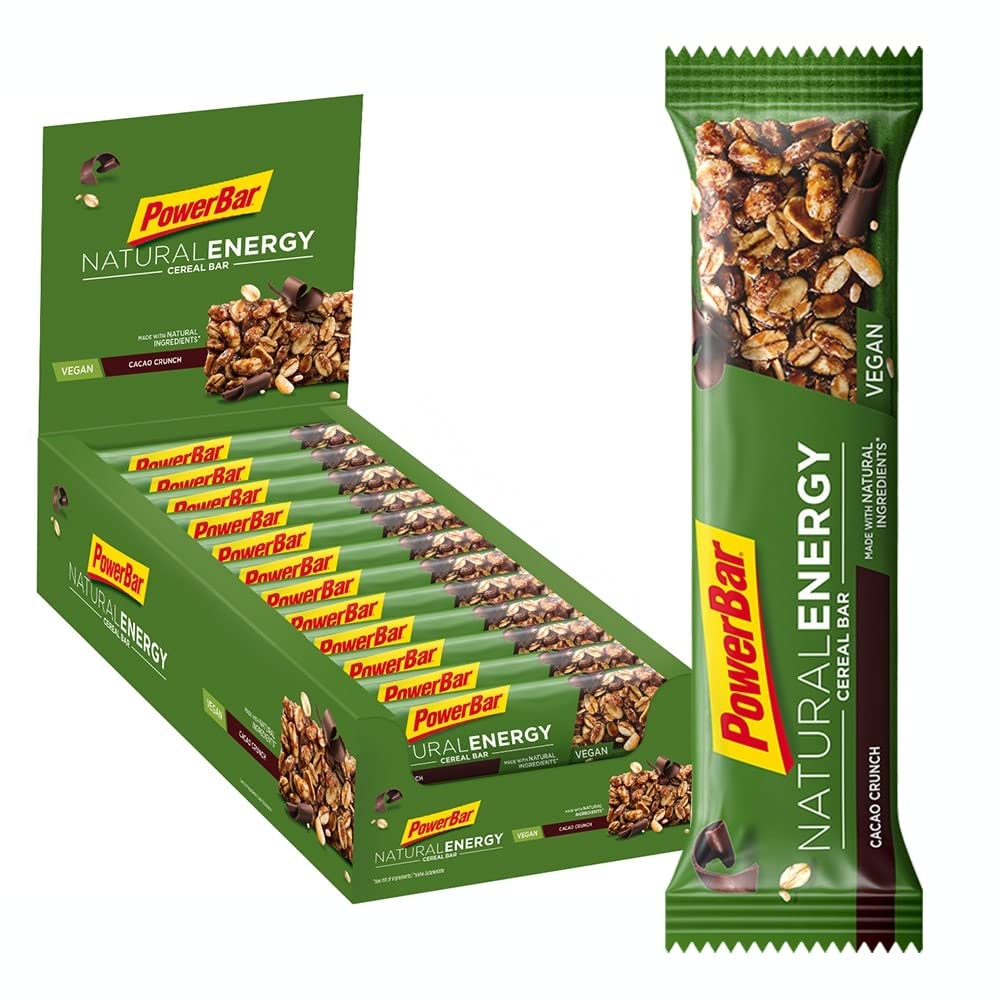 PowerBar Natural Energy Cereal Cacao Crunch 24x40g - Barrette Energetiche di Carboidrati Vegetali + Magnesio