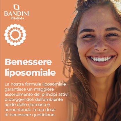 Bandini® Vitamina C Liposomiale 1000mg, 3 mesi, Vegana | Vit C 100% Vegana ad Alto dosaggio | Sistema Immunitario, Ossa, Cartilagini, Pelle, Denti, Stanchezza | Vitamin C Pura Acido Ascorbico 180 cps