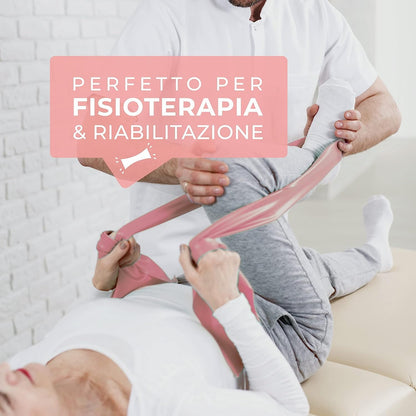 Coresteady Elastici Fitness - Elastico Fitness Pilates - Fasce Elastiche Fitness Fisioterapia e Yoga - Elastici Palestra per Forza - Set Elastici Fitness con Guida Gratuita