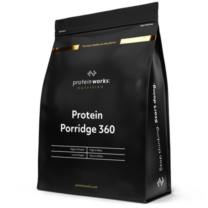 The Protein Works Porridge Proteico 360 | Basso Contenuto di Zuccheri, Ricco di Fibre, Vitamine E Minerali | Banana E Pepite di Cioccolato, 1 kg, 1000 unità