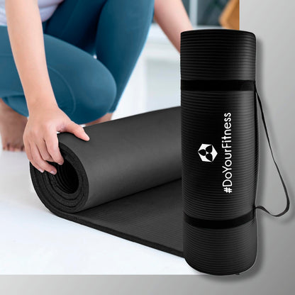 #DoYourFitness Tappetino yoga antiscivolo | Spessore da 0,8cm a 2cm | 183cm x 61cm o XXL 190cm x 100cm | Per principianti e utenti avanzati [Adatto per uso interno/esterno]