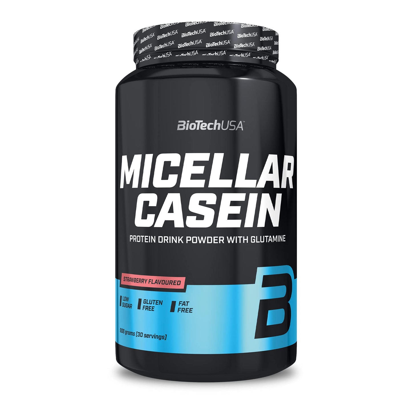 BioTechUSA Micellar Casein in Polvere | Tempo di Assorbimento Esteso | Senza Glutine e Senza Grassi | Aggiunta di L-Glutammina, 908 g, Vaniglia