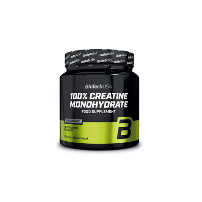 BioTechUSA 100% Creatine Monohydrate | Creatina di grado farmaceutico | Micronizzata | Vegan | Senza glutine, confezione classica a contenitore in plastica, 500 g