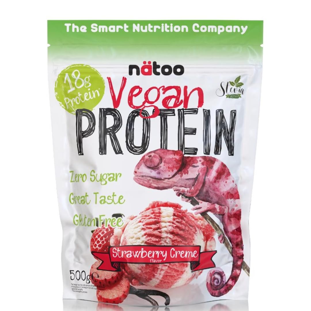 NÄTOO Proteine in Polvere Vegane - 500g Gusto Choco Nut senza Zucchero - Proteine in Polvere Isolate Vegetali provenienti dal Pisello e dal Riso - 18 grammi per Porzione - Proteine senza lattosio