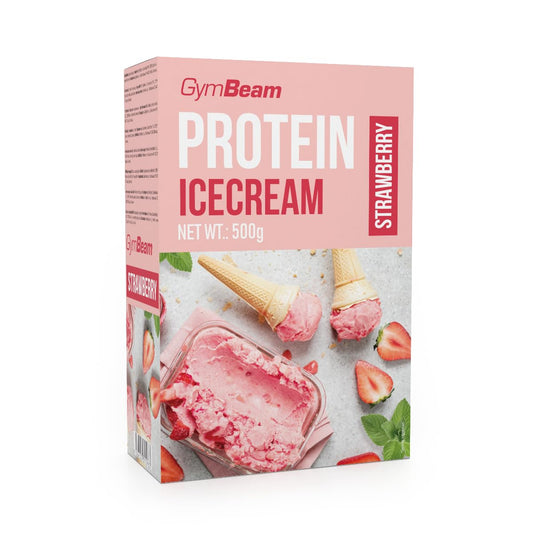 GymBeam Preparato per Gelato Proteico 500 g, Alternativa Sana al Gelato Classico con più del 50% di Proteine, Facile da Preparare, Disponibile in 3 Gusti Deliziosi (strawberry)