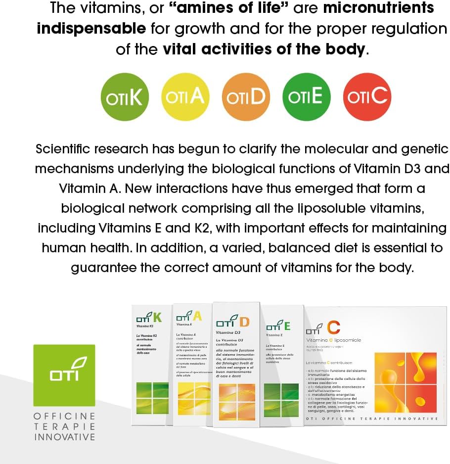 Vitamina E - Integratore Alimentare Naturale OTI a Base di Vitamina E - con Olio di Semi di Girasole e Vitamina K - Formato in Gocce da 50 ml. - Made in Italy