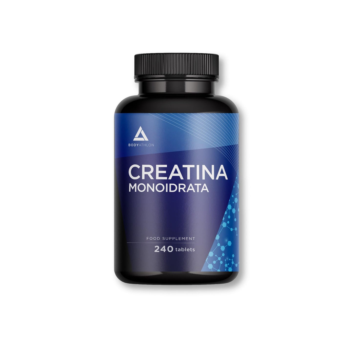 Bodyathlon- Creatina Monoidrata Creapure® 240 compresse- Creatina pura 3000mg per dose- Qualità guarantita senza additivi– Aumenta la massa musculare, forza e resistenza