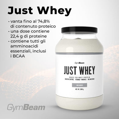 GymBeam Just Whey, Proteine in Polvere Multicomponente da Siero di Latte, Concentrato e Idrolizzato, 22,4g Proteine per Dose, con BCAA e Amminoacidi Essenziali (1000 g, Chocolate Milkshake)