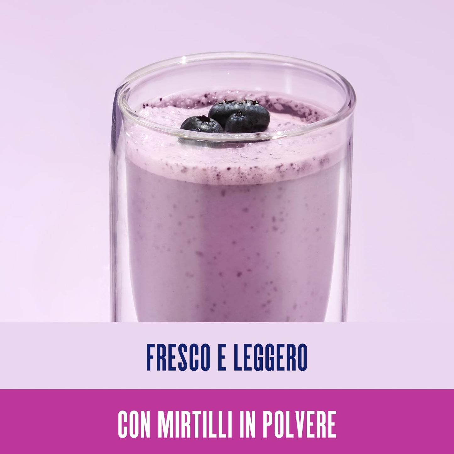 Enervit, Barattolo Smoothie al Mirtillo, Barattolo da 320 Grammi, Antiossidante, con Proteine di Pisello e Riso e Vitamina C, 100% Vegetale