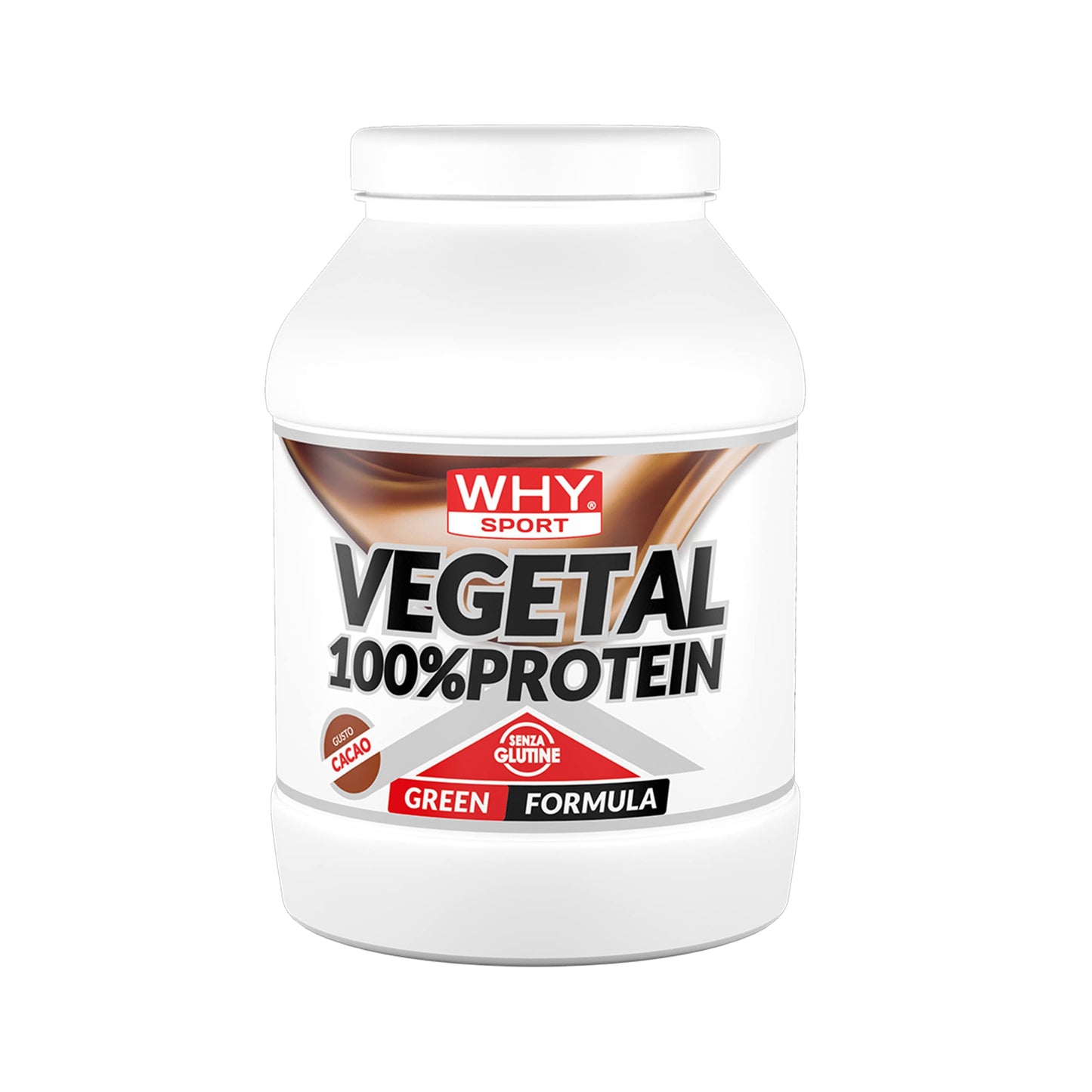 WHY SPORT VEGETAL 100% PROTEIN - Proteine Vegetali - Proteine in Polvere – Proteine del Pisello e del Riso - Gusto Cacao - 750 gr