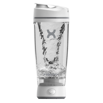 Promixx Bottiglia Originale Shaker - Alimentato a Batteria per Frullati di Proteine Lisci - Senza BPA, Tazza da 600ml (Bianco)