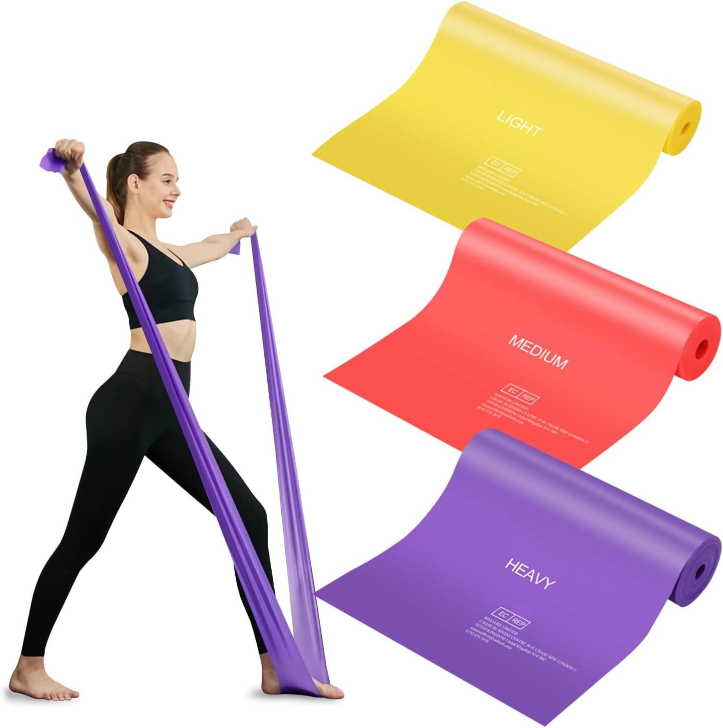 Elastici Palestra, Bande Elastiche Fitness Resistance Band Elastici Fisioterapia Esercizi Yoga, Pilates, Schiena Stretching, Sviluppo Muscolare,Casa, Palestra1.8-2.0M