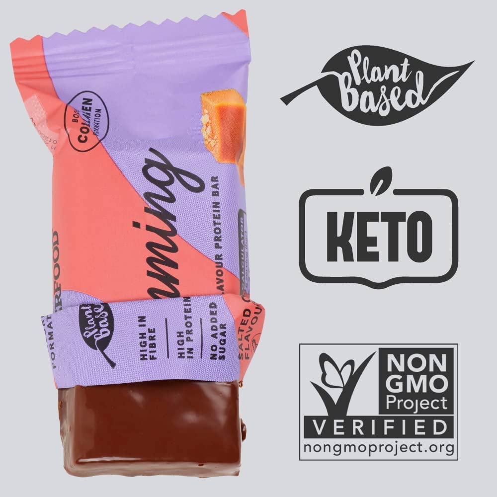 Barrette Proteiche Al Caramello Salato Dimagranti I Snack A Basso Contenuto Di Carboidrati Per Stare In Forma I Snack Alle Proteine Vegane Per Un Controllo Naturale Del Peso I Confezione Da 12…