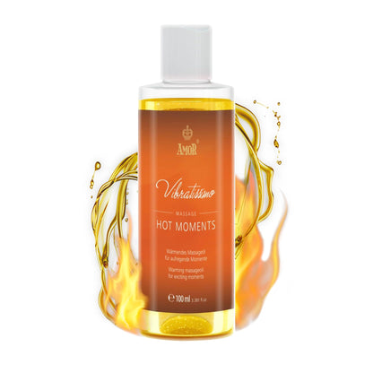 Vibratissimo “Hot Moments”: olio da massaggio riscaldante e lenitivo, 100 ml