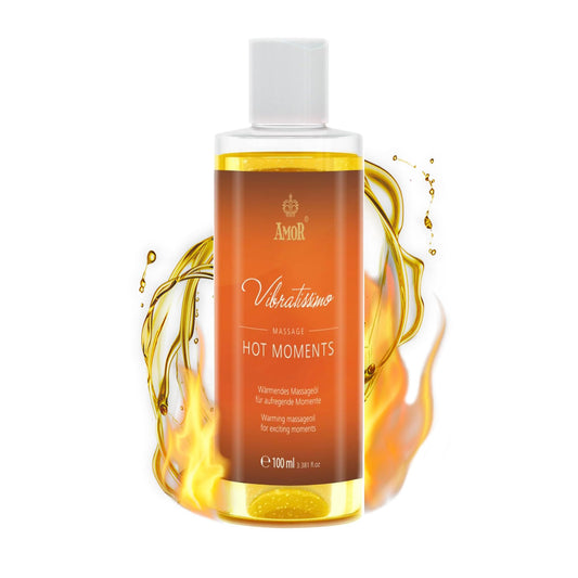 Vibratissimo “Hot Moments”: olio da massaggio riscaldante e lenitivo, 100 ml