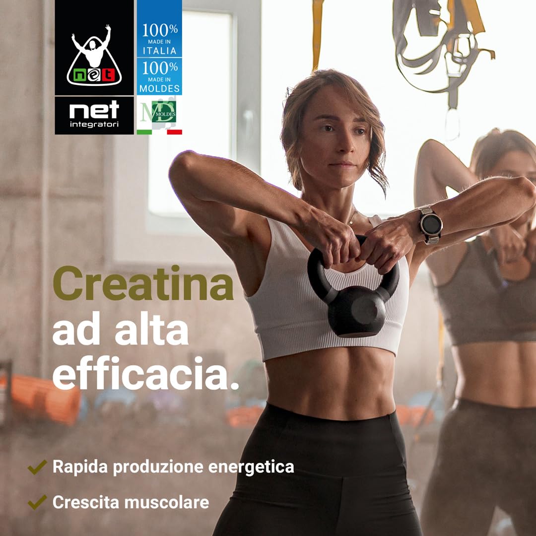 NET Integratori CREATINA ALKA 8-200g Arancia - Creatina Monoidrata Micronizzata Clonapure - Pre-Post Workout, Rapida Produzione Energetica, Contrasta Fatica e Massimizza la Crescita Muscolare