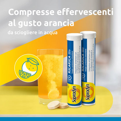 Supradyn Ricarica 50+ Integratore Multivitaminico Completo Vitamine E Minerali Con Vitamina B12, C, D, Zinco Per Stanchezza Fisica E Concentrazione Dai 50 Anni Uomo E Donna, 30 Compresse Effervescenti