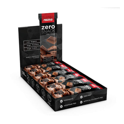 Prozis Zero Snack, 35 g, Doppio Cioccolato, Confezione da 12 Pezzi