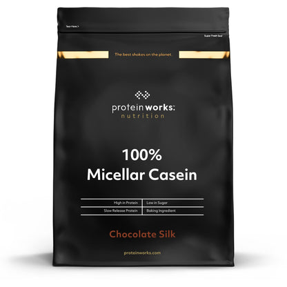 Caseina Micellare 100% Proteine In Polvere THE PROTEIN WORKS | Frullato Proteico A Rilascio Lento | Aminoacidi | Supporta Il Recupero | Panna & Fragole, 500 g