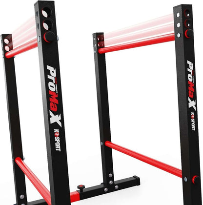 K-Sport: Parallele calisthenics Dip bar con una capacità di carico fino a 290kg I Attrezzi fitness professionali per la casa, E-Book incluso