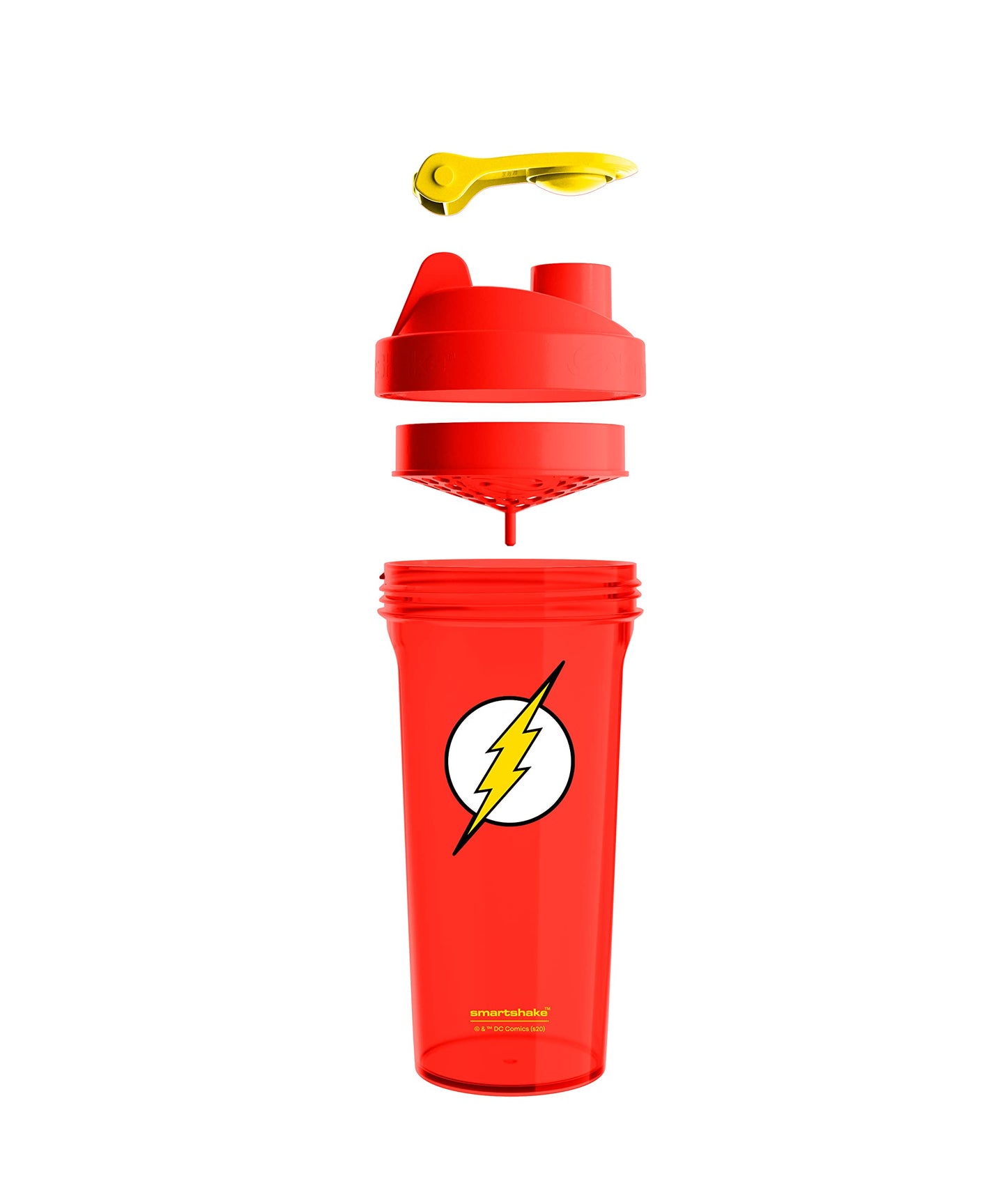 Smartshake Lite Justice League Protein Shaker Bottle 800ml - DC Comics Batman Borraccia per acqua a tenuta stagna BPA Free Gym Shaker Bottle per frullati proteici e proteine in polvere