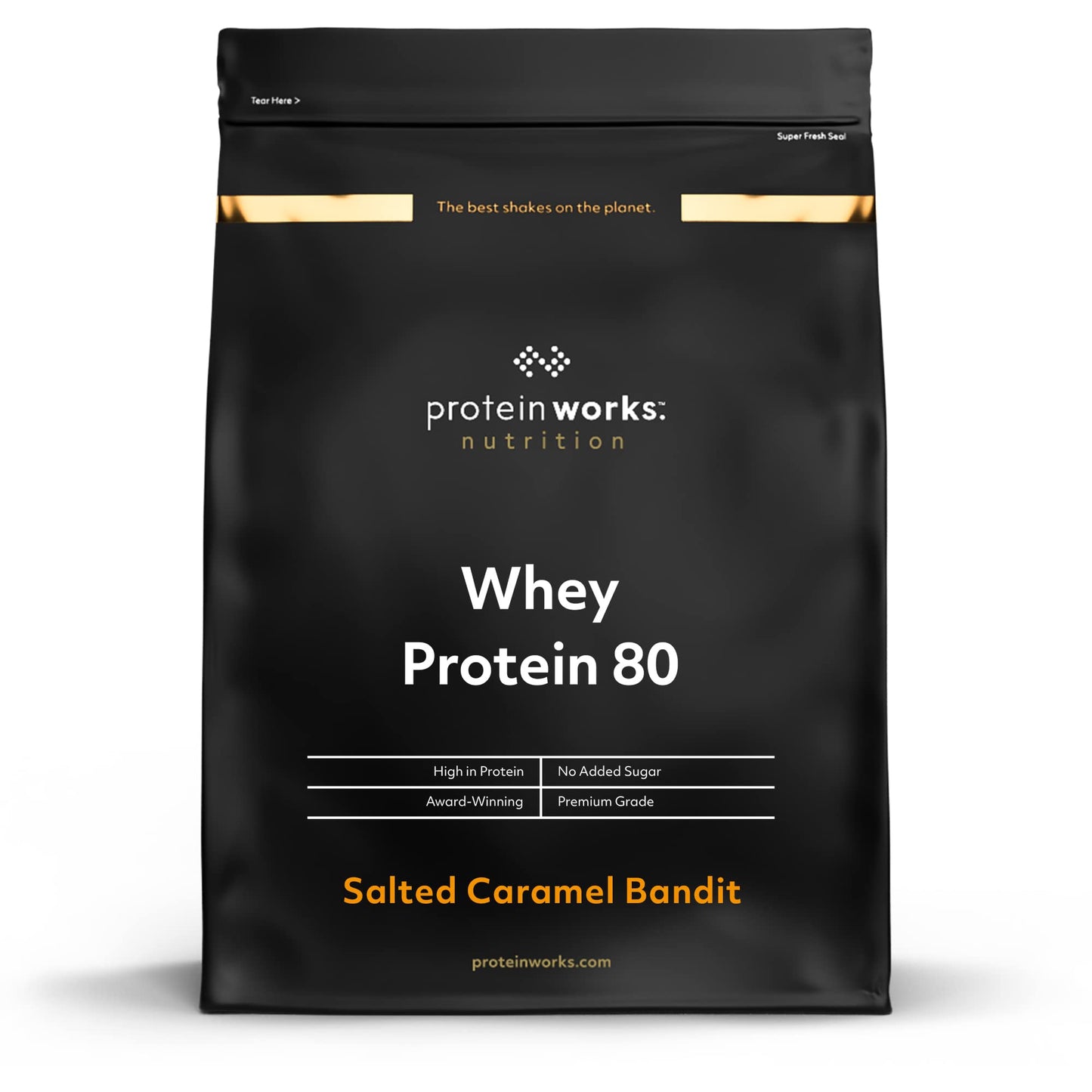 THE PROTEIN WORKS Proteine Whey 80 (Concentrate) In Polvere | 82% Di Proteine | Frullato Proteico Povero Di Zuccheri | Caramello Salato Intenso | 500g