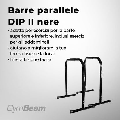 GymBeam Barre o Parallele per Calisthenics DIP II, Stazione per Dip e Allenamento a Casa, Attrezzo per Esercizi di Flessione, Migliora la Condizione Fisica e la Forza