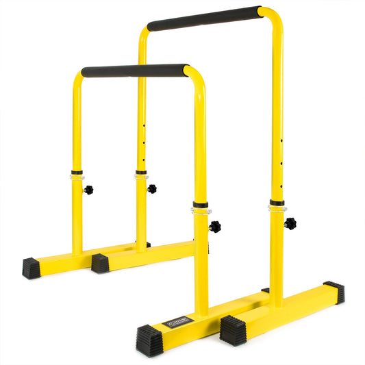 POWER GUIDANCE - Dip Bar Stand Station -Altezza Regolabile77cm- 98cm per l'allenamento Completo della Forza corporea - 3 Colori Disponibili