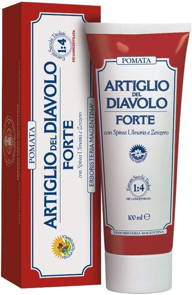 Erboristeria Magentina Pomata Artiglio del Diavolo Forte, Con Spirea Ulmaria e Zenzero, Crema 100 ml