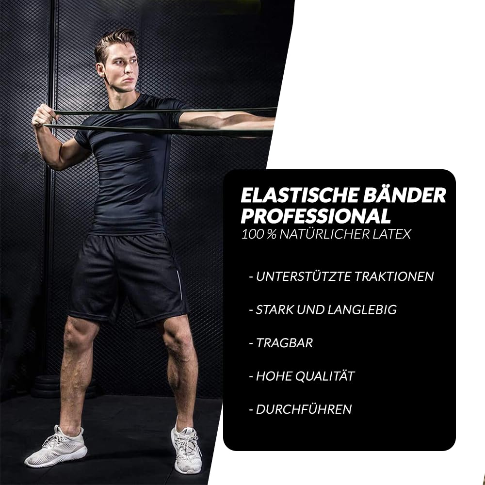 LISTHEN Elastici Rigidi per Trazioni Muscle Up e Fitness, Bande Rigide per Riabilitazione Muscolare Stretching e Yoga, Fasce Elastiche per l'Allenamento