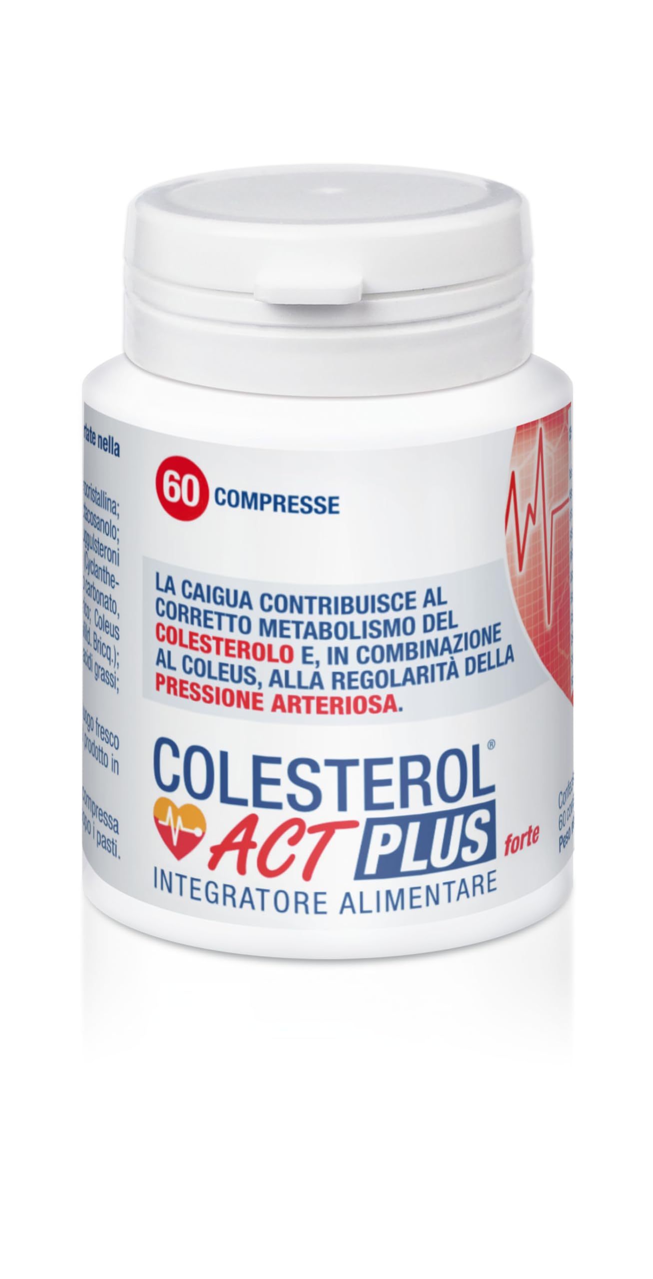 Colesterol ACT PLUS Forte 60 Compresse - Integratore Alimentare Metabolismo Colesterolo