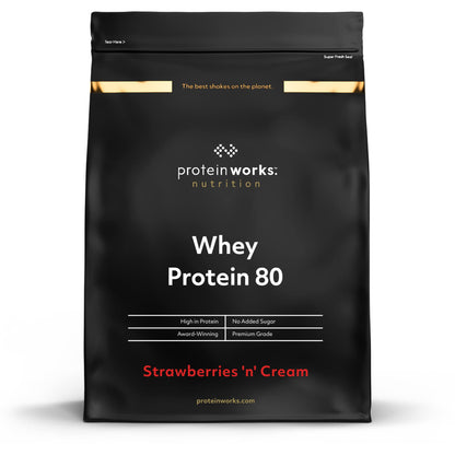 THE PROTEIN WORKS Proteine Whey 80 (Concentrate) In Polvere | 82% Di Proteine | Frullato Proteico Povero Di Zuccheri | Caramello Salato Intenso | 500g