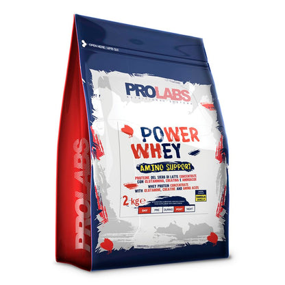 PROLABS POWER WHEY AMINO SUPPORT – 1 Kg - Cioccolato - Proteine del siero di latte – Con aminoacidi - Crescita della massa muscolare - Elevato valore biologico - Ottimo per gli sportivi