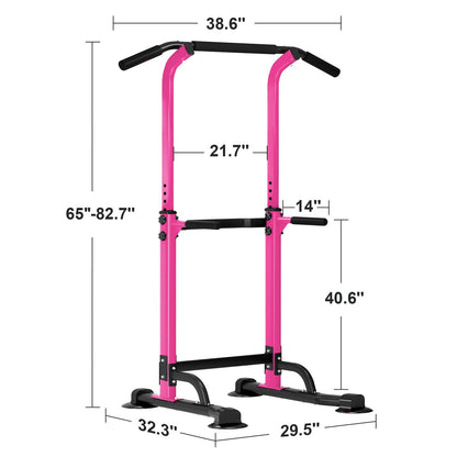 SogesHome Power Tower Stazione Multifunzionale Professionale Barra per Esercizi a Torre per Esercizi di Allenamento a casa e Palestra 75 x 82 x 165-210 cm