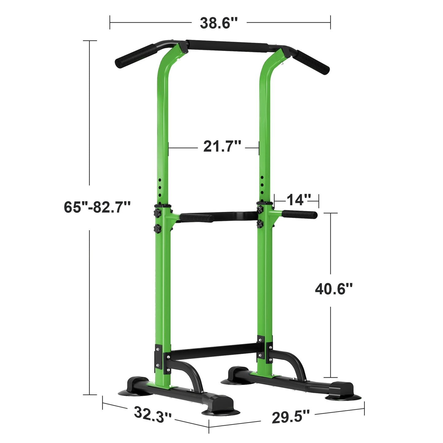 SogesHome Power Tower Stazione Multifunzionale Professionale Barra per Esercizi a Torre per Esercizi di Allenamento a casa e Palestra 75 x 82 x 165-210 cm