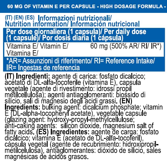 Vitamin E integratore alimentare di Vitamina E 90 capsule