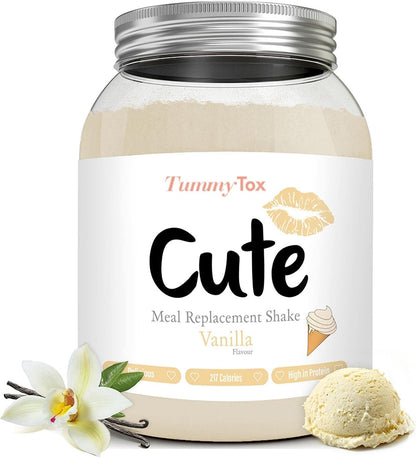 Cute Nutrition Frullato Sostitutivo del Pasto al Cioccolato - Shake Dietetico con Vitamine - Confezione da 500g con E-book Gratis di TummyTox