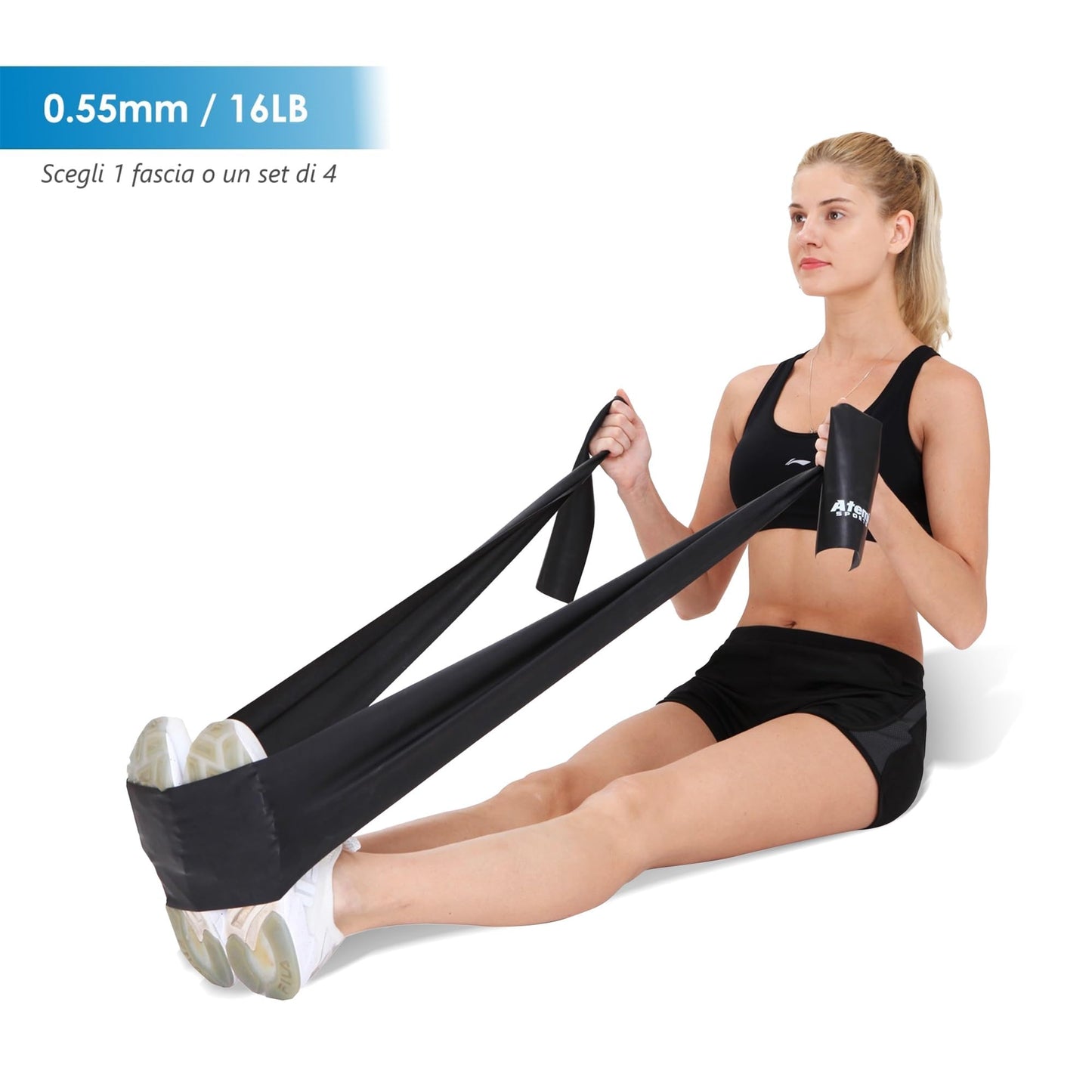 Banda Elastica [Singola o Set di 4 Fasce] | 1,2m/2m Elastici Fitness per Fisioterapia ed Esercizio | Bande di Resistenza | Bande Elastiche per Yoga e Pilates