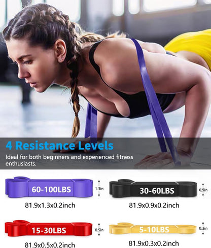 Vexloria Set di Bande Elastiche - Fasce Elastiche per Pull-Up, Crossfit, Fitness & Yoga | Cinture per l'esercizio, Cinture da workout con Differenti Livelli di Resistenza