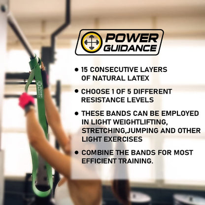 POWER GUIDANCE Bande di Resistenza, Pull Up Bande, Resistenza Band, Fascia per Esercizi per Stretching del Corpo, Powerlifting, Allenamento della Resistenza - unità Singola