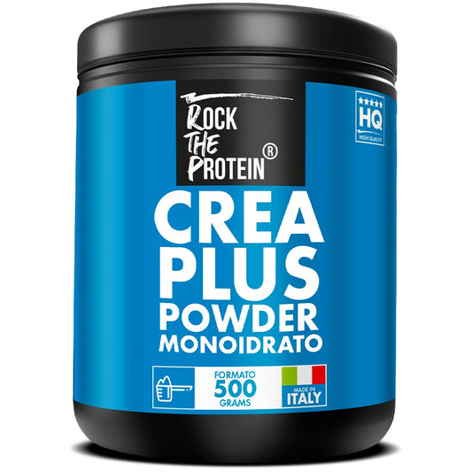 CREATINA Monoidrata Polvere 500g Rock The Protein® Creatina In Polvere Performance, Forza, Aumento Massa Muscolare, Mass Gainer Creatine Monohydrate Ad Alta Biodisponibilità, Integratori Palestra