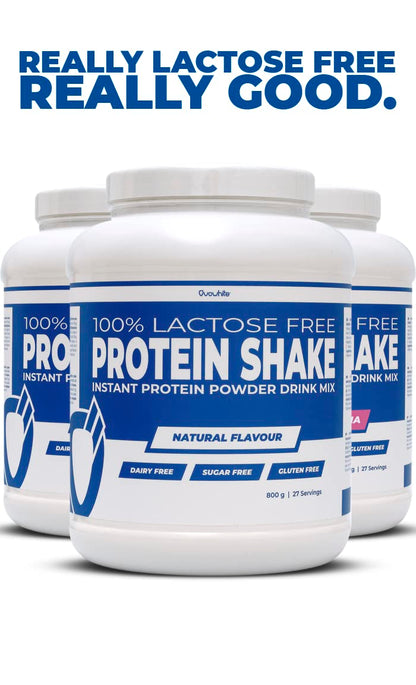 Ovowhite 100% Egg Protein Shake Lactose Free/Gluten Free/Sugar Free - Proteine in Polvere Isolate dell'Uovo Istantanea (Cookies & Cream, 800 g)