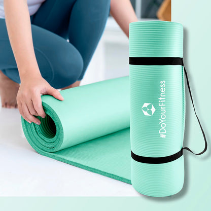 #DoYourFitness Tappetino yoga antiscivolo | Spessore da 0,8cm a 2cm | 183cm x 61cm o XXL 190cm x 100cm | Per principianti e utenti avanzati [Adatto per uso interno/esterno]