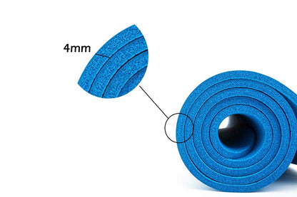 CLICLED Tappetino Arrotolabile Per Yoga 4mm Fitness Aerobica Allenamenti Sport Tappeto Con superficie Antiscivolo