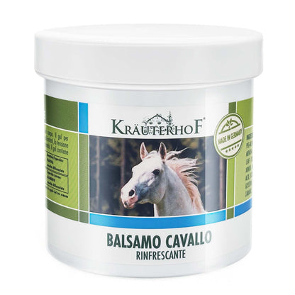 HW CASE Kräuterhof Balsamo per cavalli riscaldante, extra forte, gel massaggiante - Rimedio naturale per il sollievo muscolare (1x500ML)