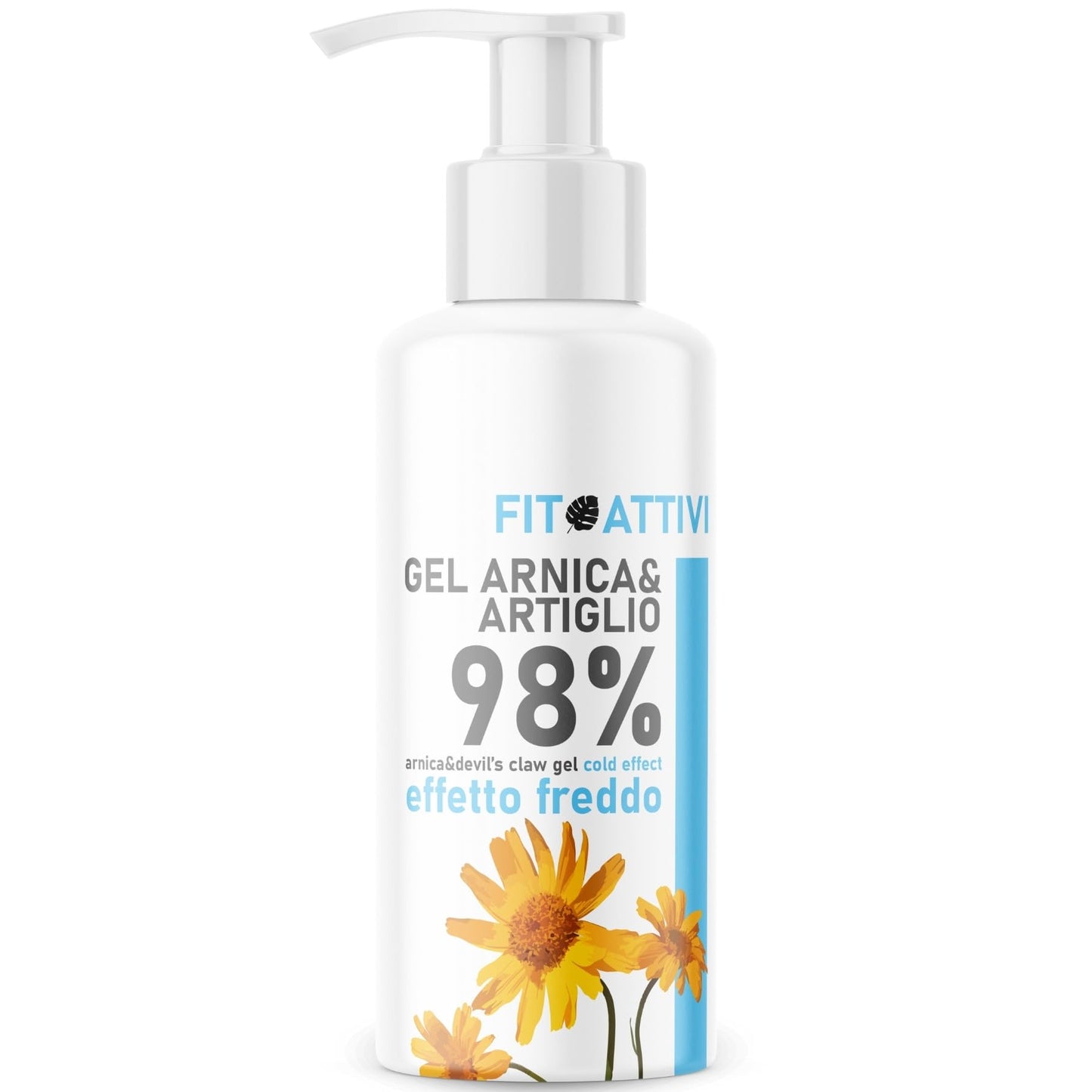 Arnica Gel Forte 550 ml, Arnica per Cavalli Uso Umano Effetto Freddo 98% con Artiglio del Diavolo Vitamina E Canfora per Massaggi Locali 100% BIO e Made in Italy - FITOATTIVI