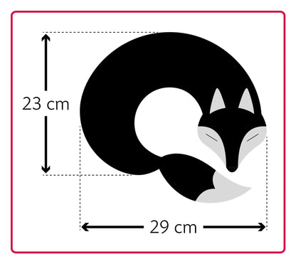 CUSCINO RISCALDABILE Leschi per la pancia e la schiena/Per collo, cervicale e coliche dei neonati/Per microonde, con semi di grano/Noah la volpe, rosso nero