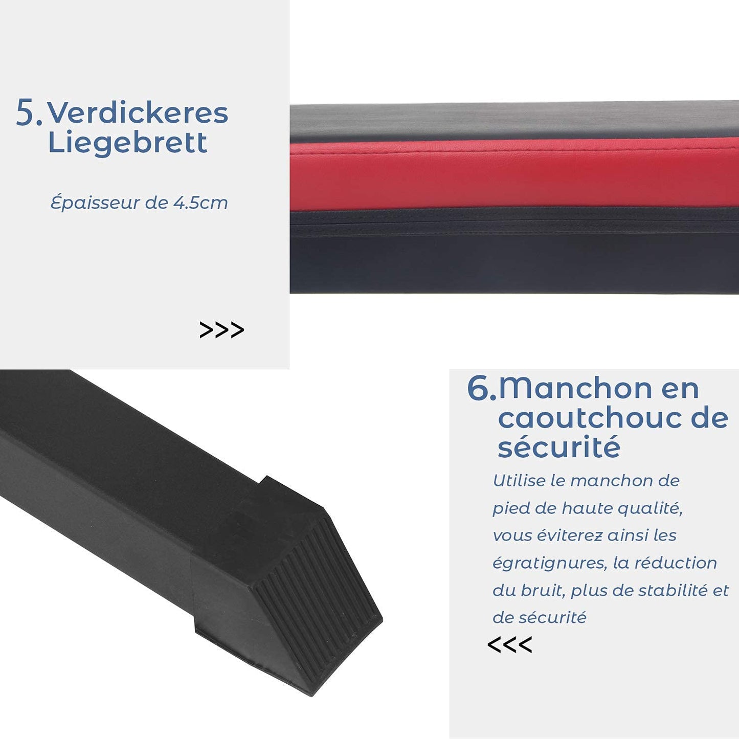 ISE Panca Pesi Multifunzione con Portabilanciere, Panca per Sollevamento, Pesi Pieghevole Panca Regolabile con Portabilanciere, SY-544