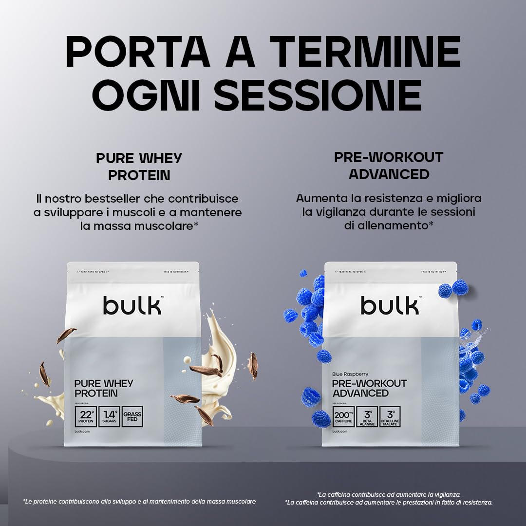 Bulk Pure Whey Protein, Cioccolato, 500 g, 16 porzioni